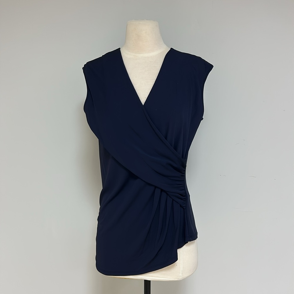 MaxMara Sophisticated Navy Blue Top, XL